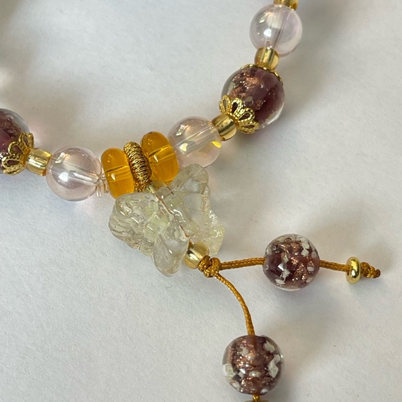 Liuli Glass Beads Bracelet Glow In The Dark - Picture 3 of 5